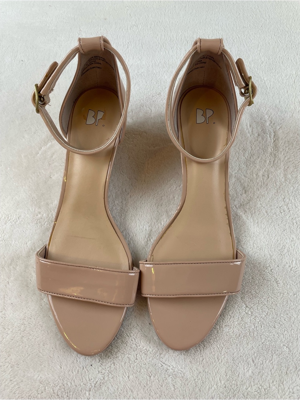 bp Blush Patent Ankle-Strap Sandals